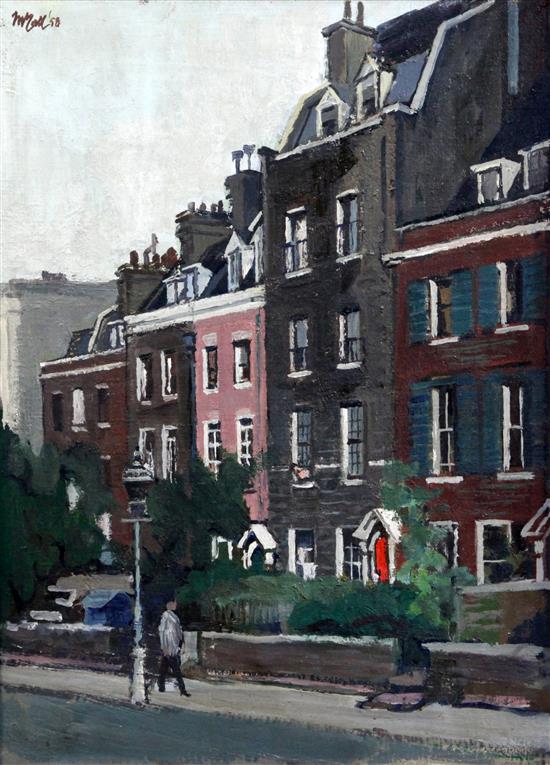 Charles McCall (1907-1989) St Leonards Terrace, Chelsea, 16 x 12in.